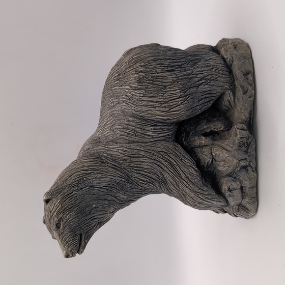 1985 Mount St. Helens Volcanic Ash Sculpture Black Bear - Hand Crafted & Signed - Picture 7 of 12